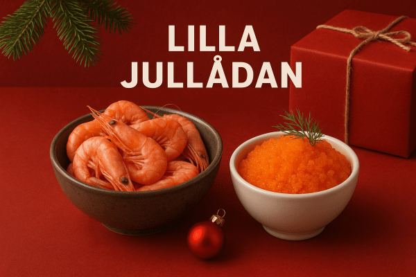 Lilla jullådan (1 kg 40/60 räkor och 500g Bottenviken löjrom)
