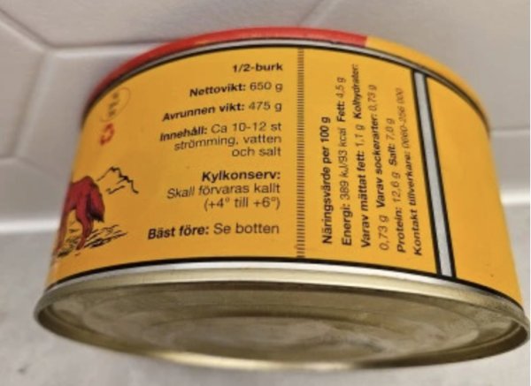 Surströmming Hel Röda Ulven 650g